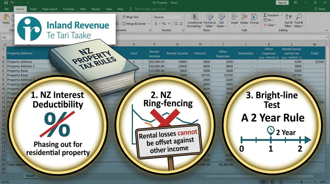 NZ Property Investment Tax Rules 2025/26 — What Your Cashflow Calculator Must Account For